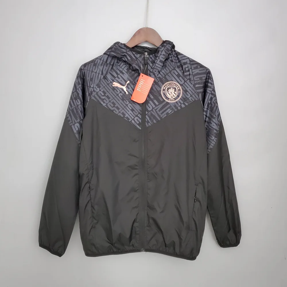2021/2022 Manchester City Maillot Coupe-Vent Noir — main view