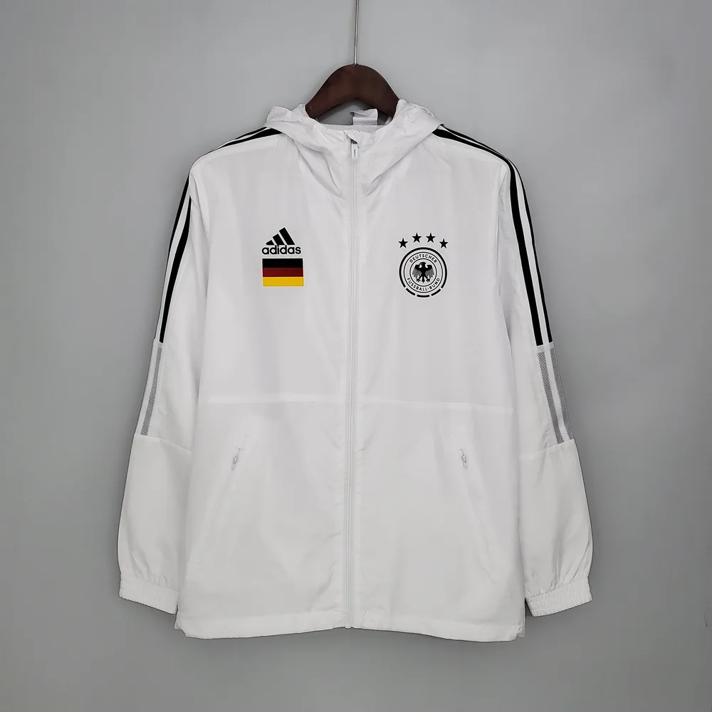 2021 Windbreaker Soccer Jersey Germany White — main view