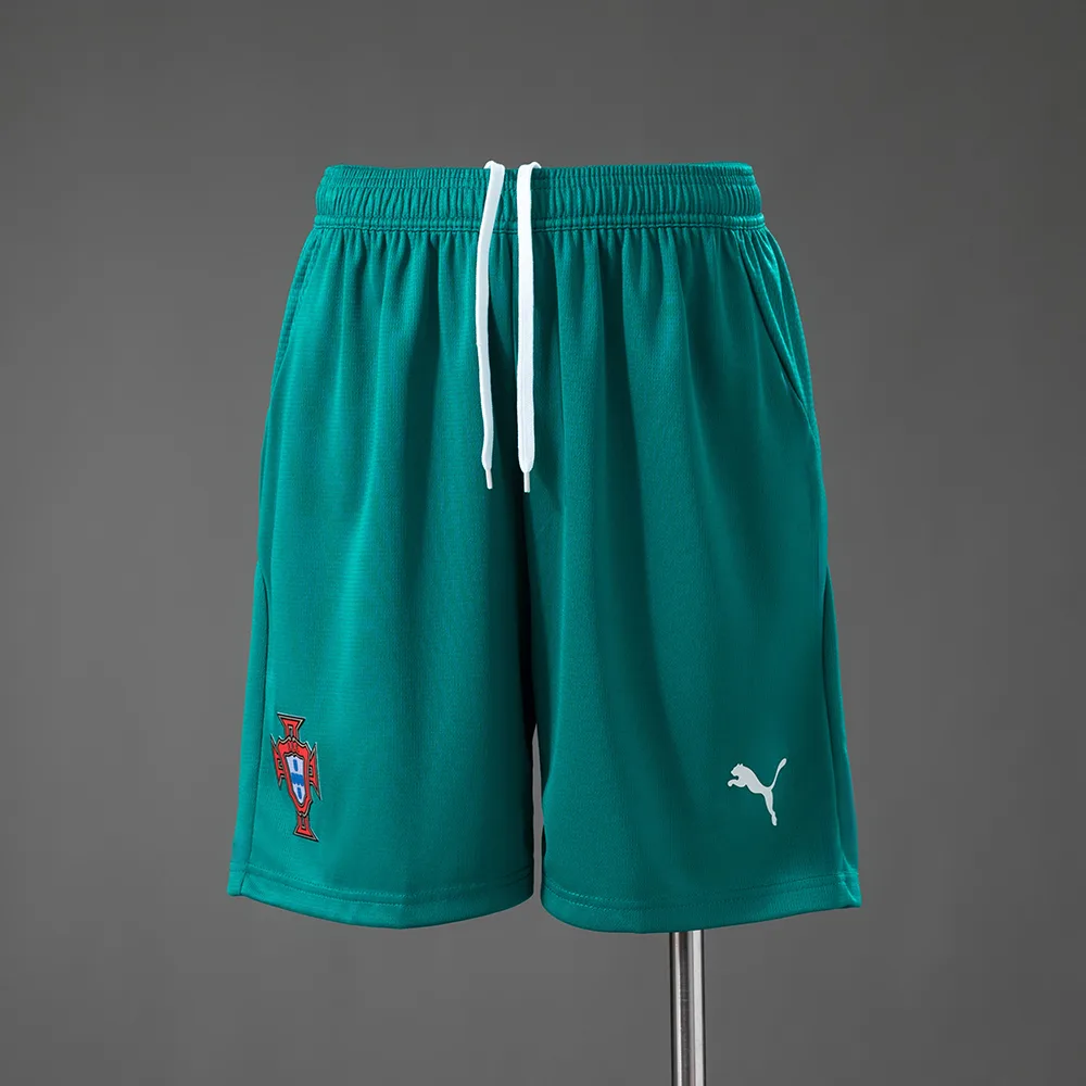 2026 Portugal Home Shorts Green AAA fan-grade — main view