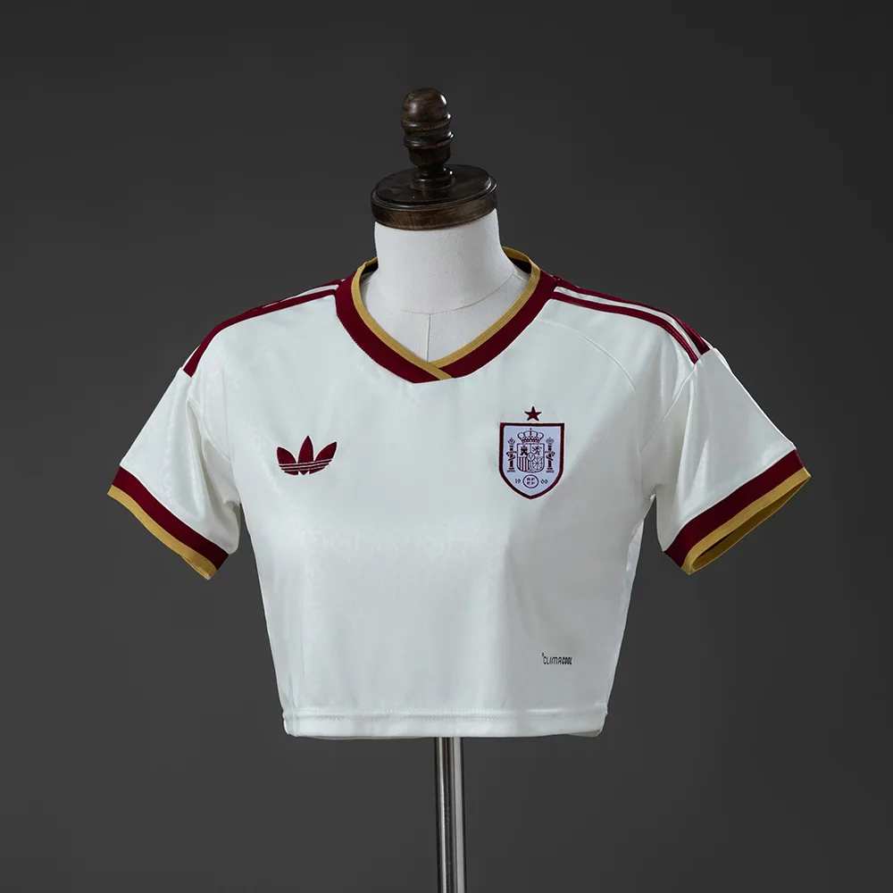 2026 Spain Home Women's Crop Top Style Jersey — main view
