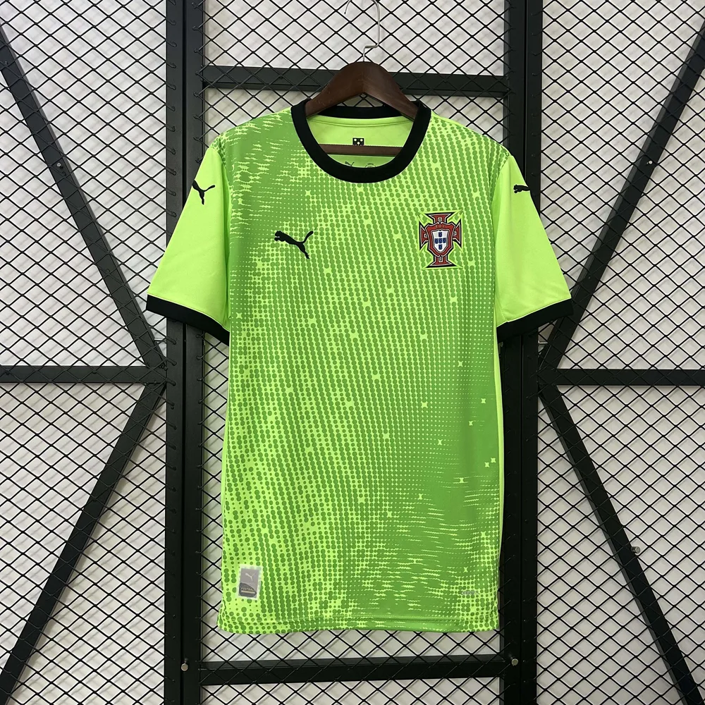 2025 Portugal Goalkeeper Green Football Jersey AAA fan-grade — main view