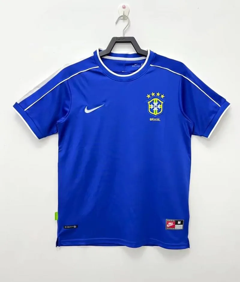 1998 레트로 브라질 어웨이 축구 저지 태국 퀄리티 — main view