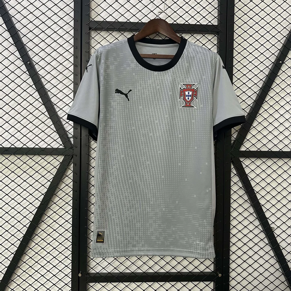 2025 Portugal Goalkeeper Grey Football Jersey AAA fan-grade — main view