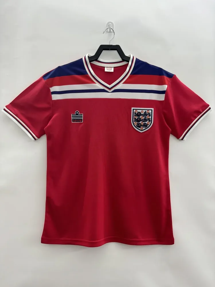 1982 Retro England Away Soccer Jersey — main view