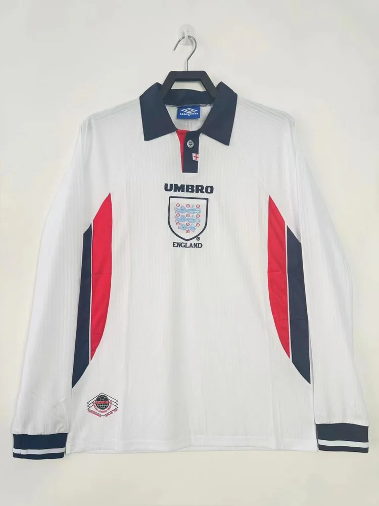 Maillot Domicile Rétro Manches Longues Angleterre 1998 Qualité Thaï — main view