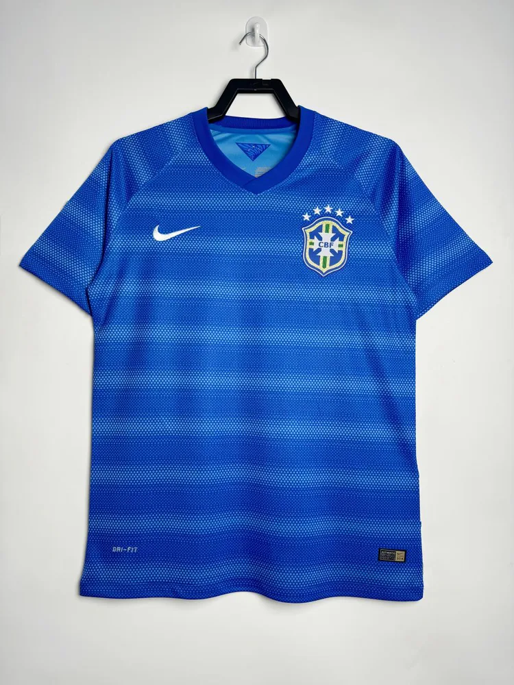 2014 レトロ Brazil アウェイサッカージャージ タイクオリティ — main view