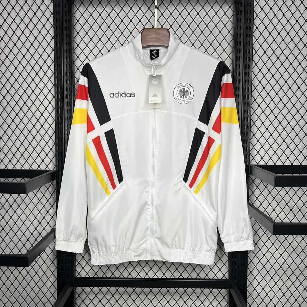 2024-2025 Germany Windbreaker Soccer Jersey White — main view