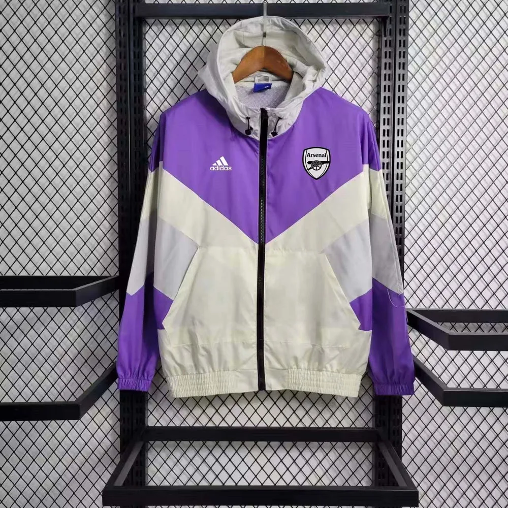Maillot de football coupe-vent violet Arsenal 2023 qualité thaï — main view