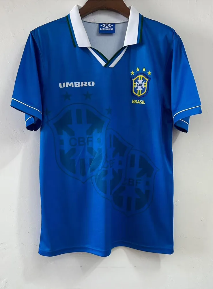 1994 Retro Brasilien Auswärts Fußballtrikot Thai-Qualität — main view