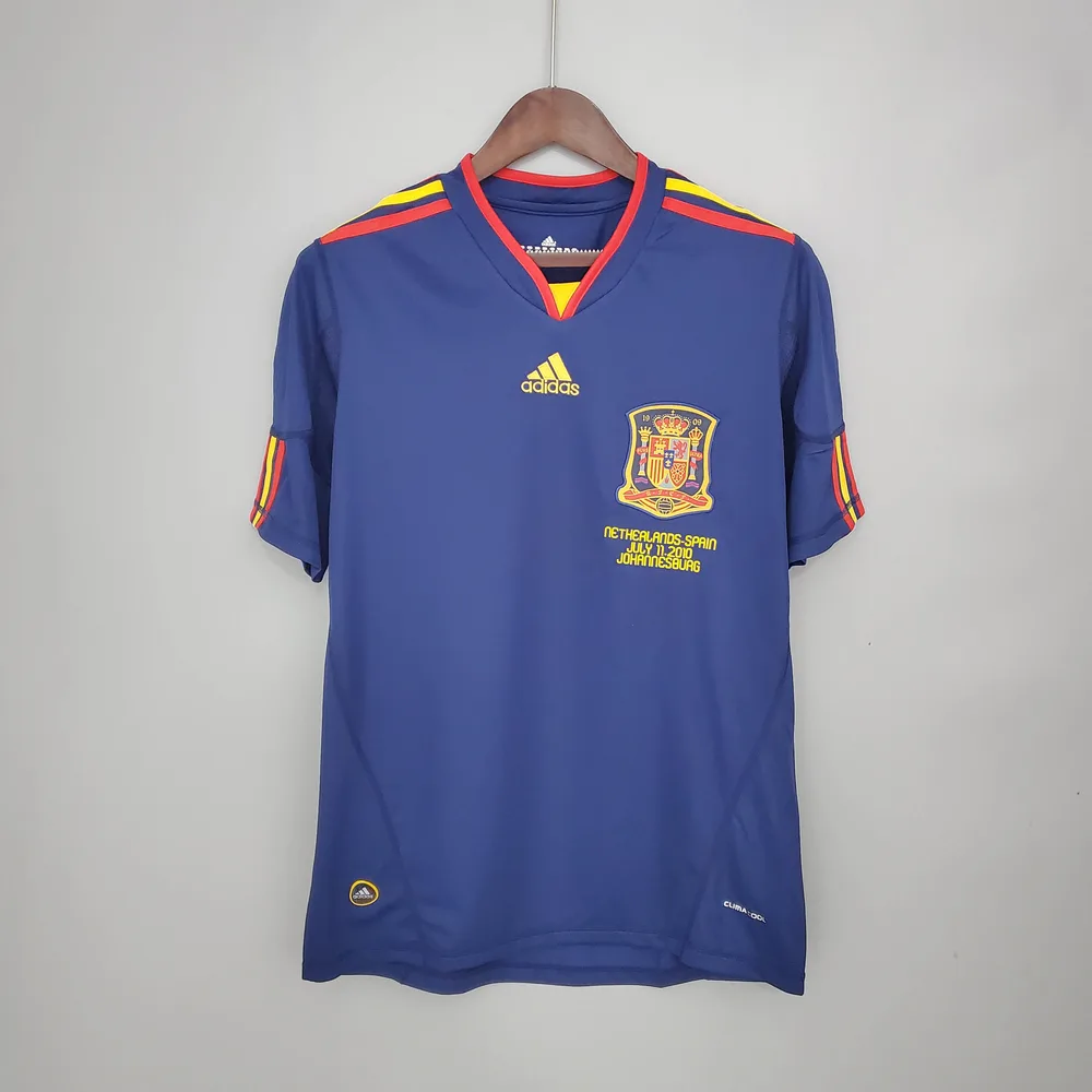 2010 レトロ スペイン アウェイ サッカーシャツ — main view