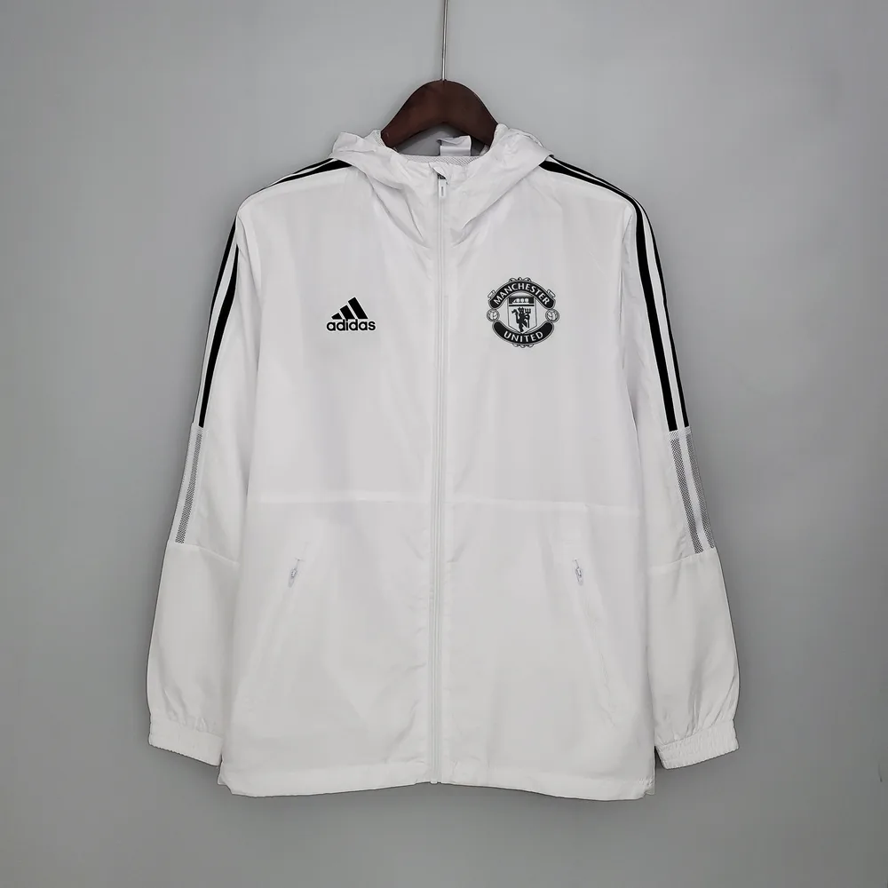 2021/2022 Manchester United Jersey Windbreaker White — main view