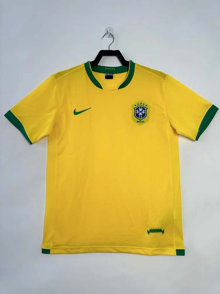 2006 レトロ ブラジル ホーム サッカージャージ タイ品質 — main view