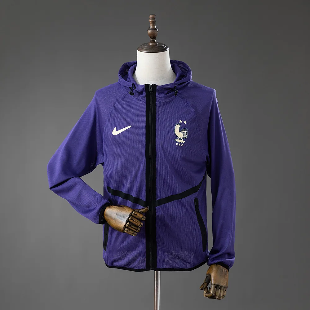 2026 France Men's Football Anthem Jacket -Purple — main view