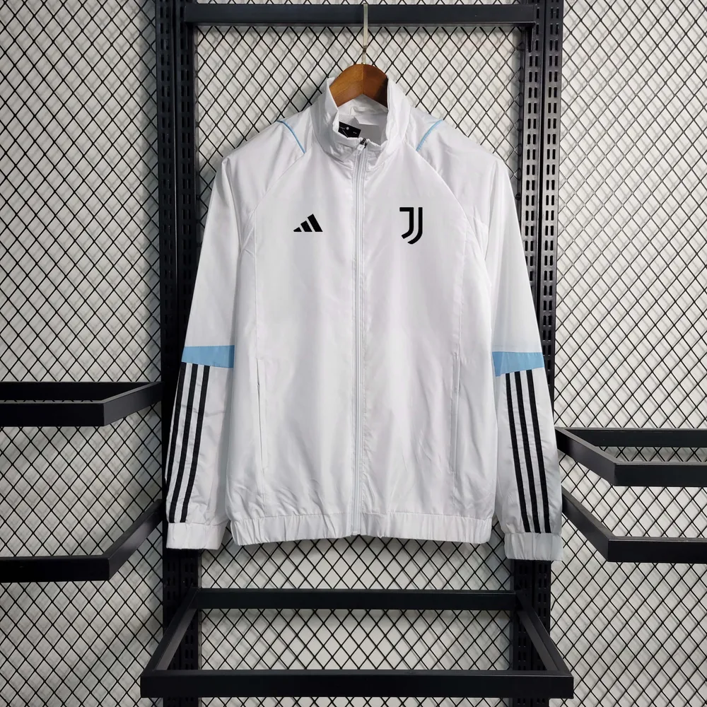 2023 Juventus Soccer Jersey Windbreaker white — main view