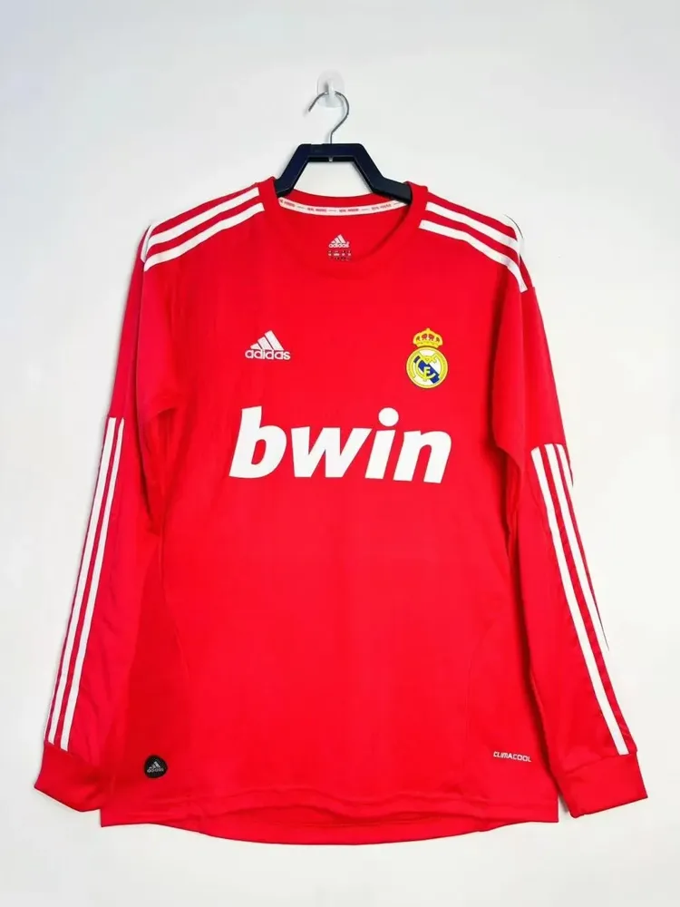 Camisa de Futebol Real Madrid Terceiro Visitante Manga Longa Retrô 2011/2012 — main view