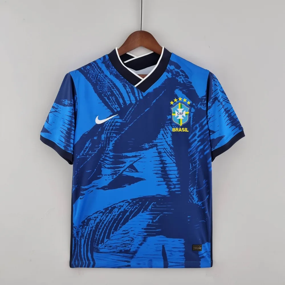 2022 Brazil Classic Blue Soccer Jersey — main view