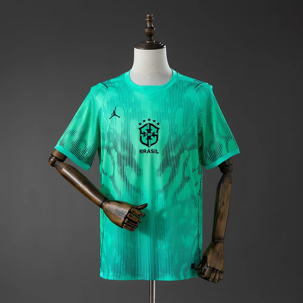 2026 Brazil Gardien de but Maillot -Vert AAA qualité fan — main view