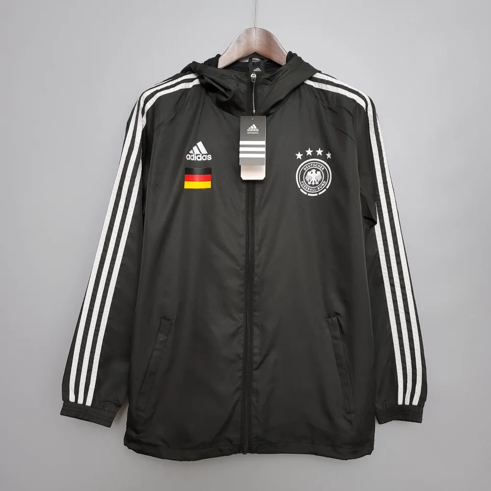 2021 Windbreaker Fußballtrikot Deutschland Schwarz — main view