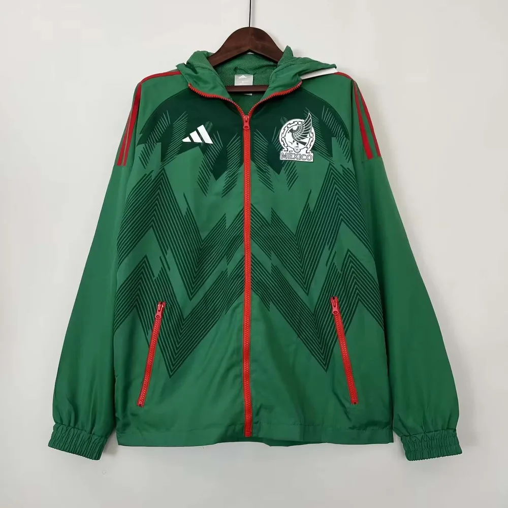 2022 Mexico Windbreaker Green Soccer Jersey AAA fan-grade — main view