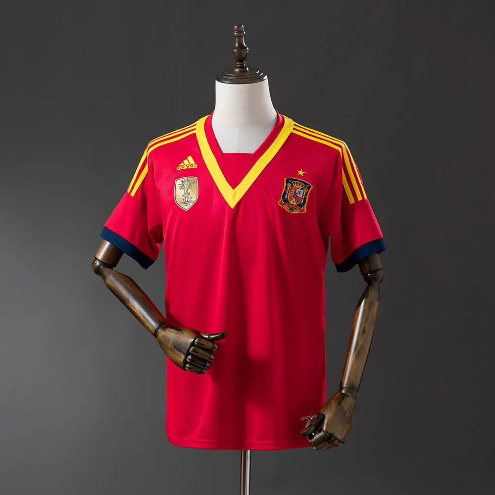 2013 Retro España Local Camiseta de Fútbol AAA calidad aficionado — main view