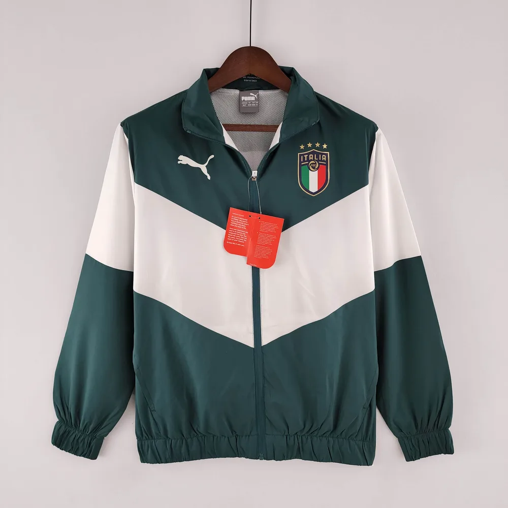 2022 Italy Windbreaker White-Green — main view