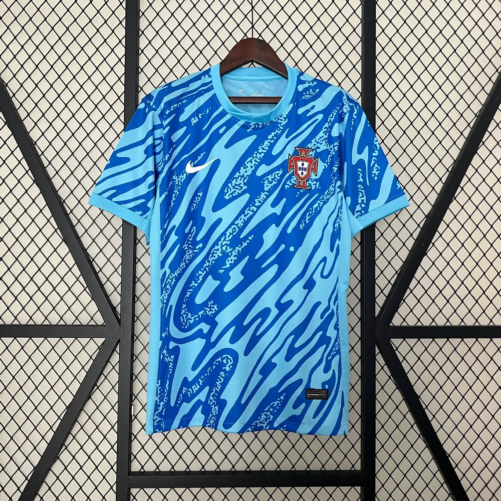 2024 Portugal Goalkeeper Football Shirt -Blue AAA fan-grade — main view