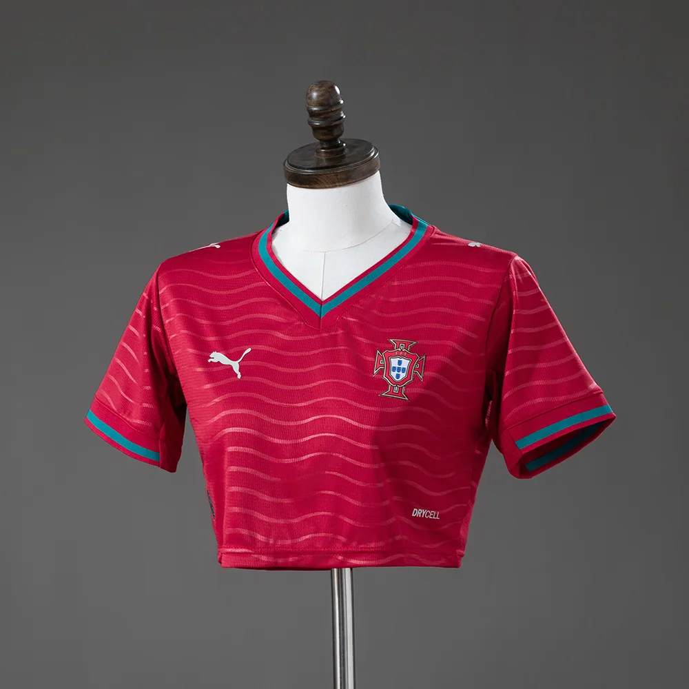 2026 Portugal Home Women's Crop Top Style Jersey — main view