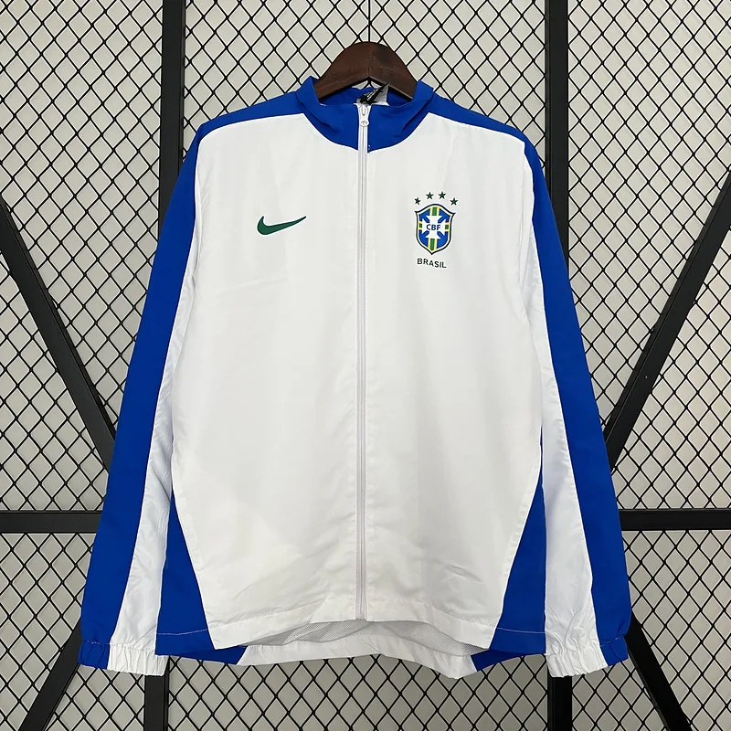 2024 Seleção Brasileira Corta-Vento Branco e Azul — main view