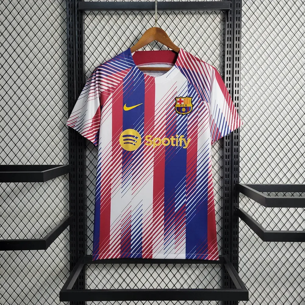 Camiseta de Entrenamiento 2023/2024 Barcelona Roja Blanca Azul — main view