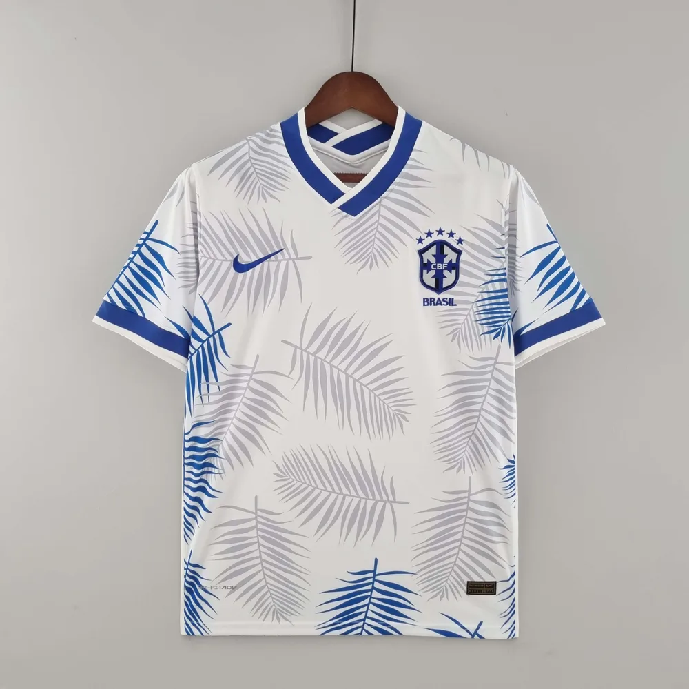 Camisa de Futebol 2022 Brasil Clássica Branca — main view