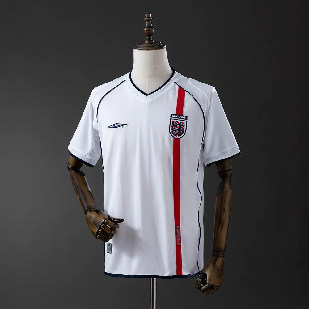 2002 Retro England Home Football Shirt AAA fan-grade — main view