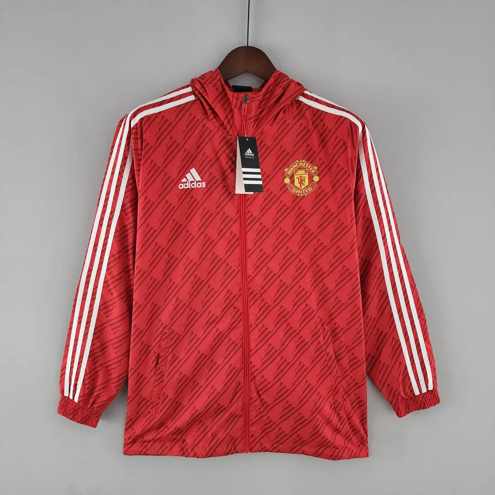 2022/2023 Manchester United Coupe-Vent Rouge Bord Blanc — main view