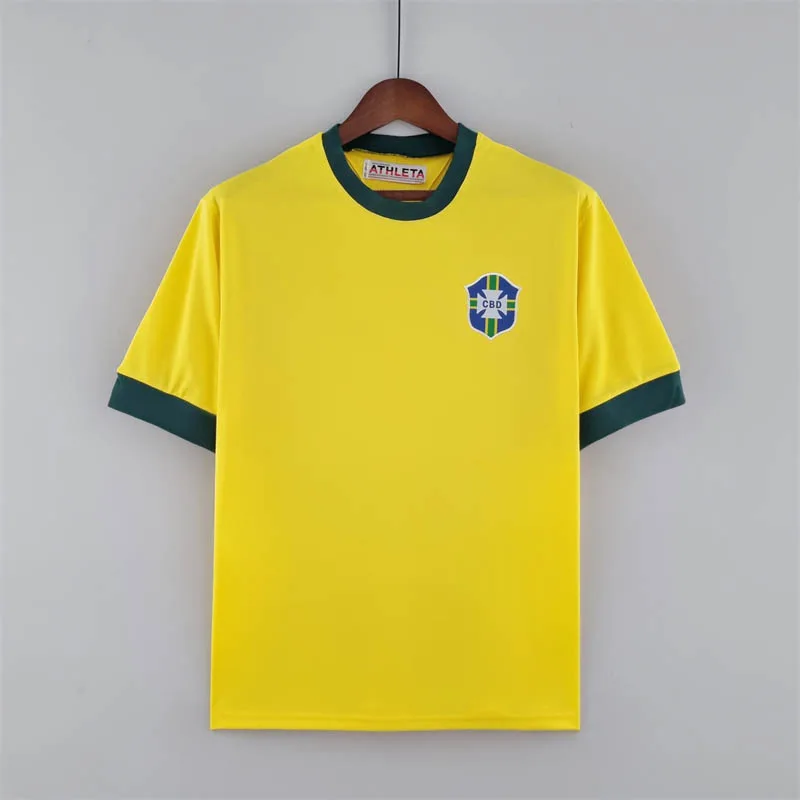 1970 Retro Brasilien Heim-Fußballtrikot — main view