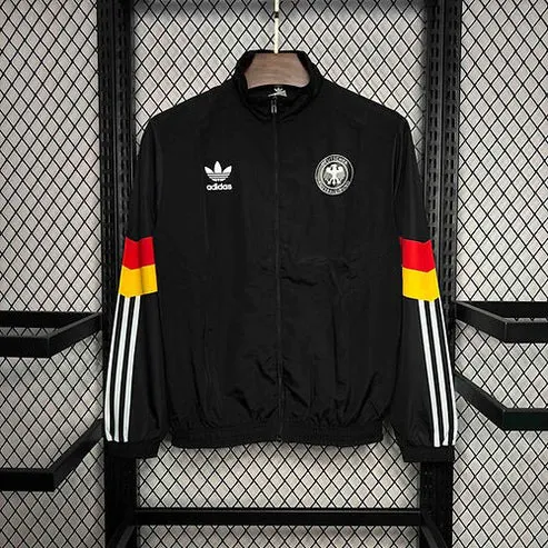 2024 Germany Windbreaker Schwarz Fußballtrikot