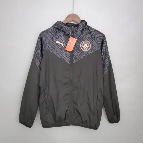 2021/2022 Manchester City Maillot Coupe-Vent Noir — view 1