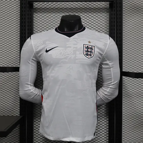 2026 Langarm Spielerversion England Heim Fußballtrikot Thai-Qualität