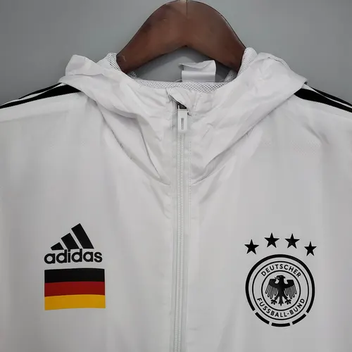 2021 Windbreaker Soccer Jersey Germany White — view 3