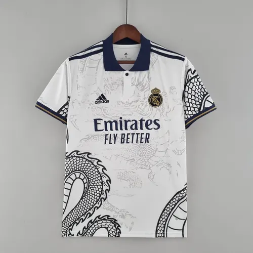 2022/2023 Real Madrid Camisa de Futebol Branca Dragão Chinês — view 1