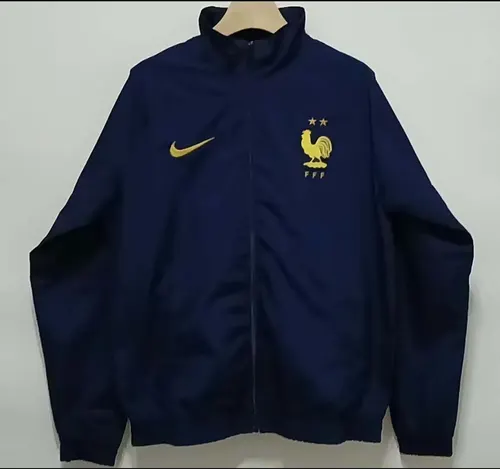 2024 France Windbreaker Navy Soccer Jersey AAA fan-grade
