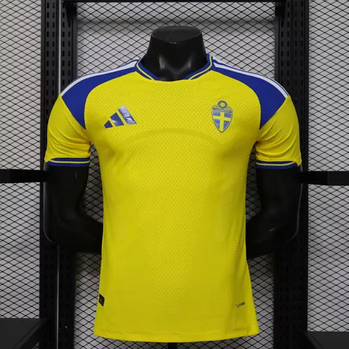 2026 Player Version Sweden National Team Home Football Jersey 1:1 Thai Quality