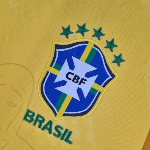 2022 Brazil Classic Soccer Jersey Yellow — view 5