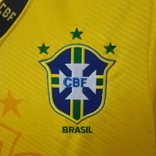 1994 Retro Brazil Home Soccer Jersey — view 5
