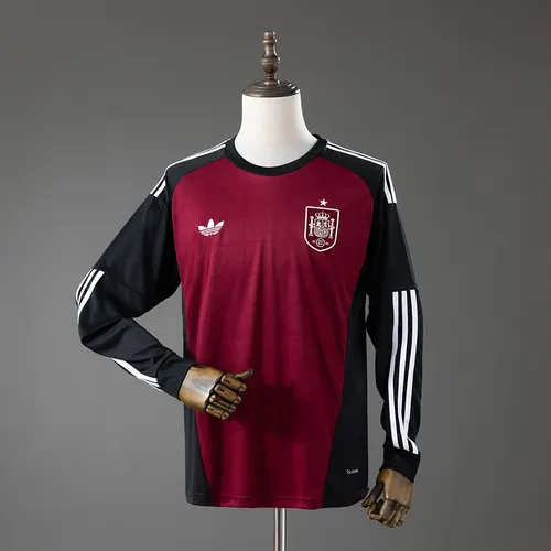 2026 Spain National Team Goalkeeper Red Long Sleeved Jersey AAA fan-grade