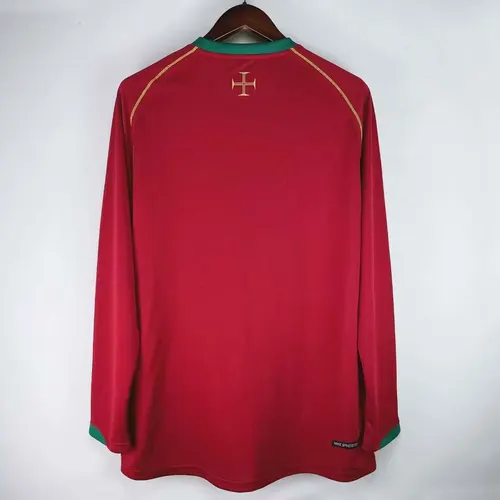 2006 Retro Langarm Portugal Heim Fußballtrikot — view 2