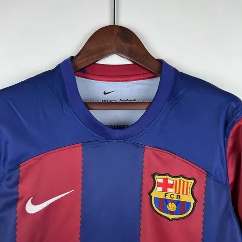 2023/2024 أكمام طويلة برشلونة المنزل جودة تايلاندية — view 3
