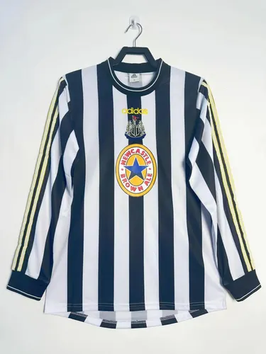 1997-1999 レトロ 長袖 ニューカッスル・ユナイテッド ホーム サッカージャージ タイ品質