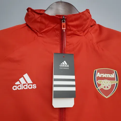 2021 Arsenal Soccer Jersey Windbreaker Red — view 3