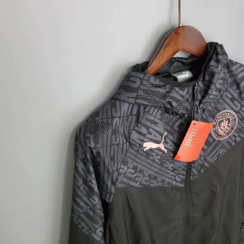 2021/2022 Manchester City Maillot Coupe-Vent Noir — view 6