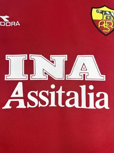 1998-1999 Retro Long Sleeve Roma Home Soccer Jersey AAA fan-grade — view 6