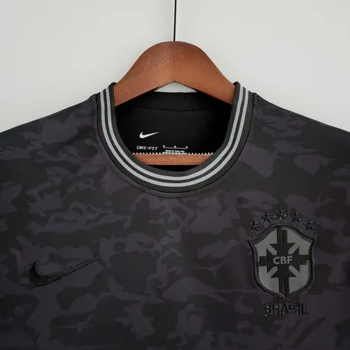2022 Brasil Edición Especial toda negra Camiseta de Fútbol — view 3